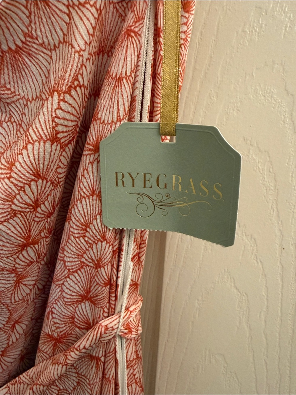One-Shoulder Coral Shell Dress - Picture 2 of 5